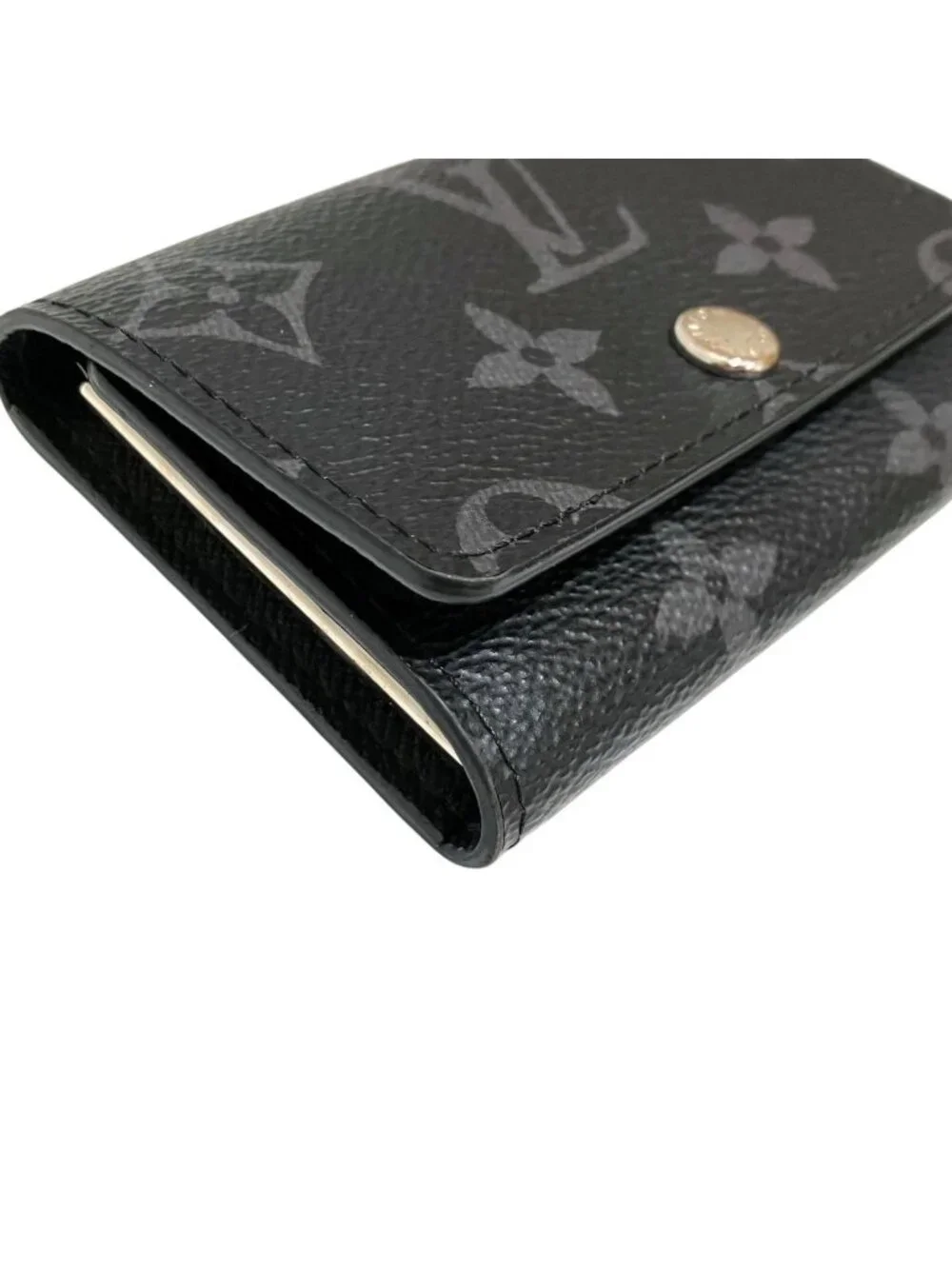 Louis Vuitton Multicles 6 Monogram Eclipse Key Case Canvas Calfleather